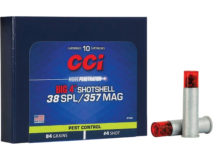 Authentic CCI Big 4 Shotshell 38 Special Ammo 84 Grain Lead Shot 200 rounds for sale