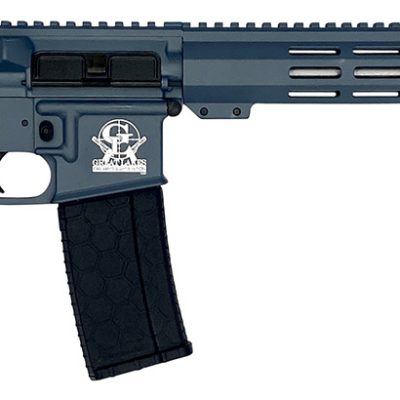 Great Lakes Firearms GL15223SSBLU AR-15 223 Wylde 30+1 16″ Stainless Barrel, Blue Titanium Cerakote Receiver, Full Picatinny Rail, Black Collapsible Stock, Polymer Grip