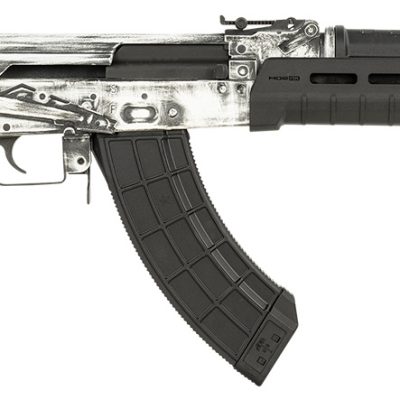 Century Arms RI4997N VSKA  7.62x39mm 30+1 16.50″ Barrel w/Chevron Muzzle Brake, White Distressed Aluminum Receiver, Black Magpul MOE AK Stock, MOE Pistol Grip & Ultimak Handguard