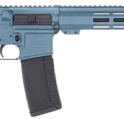 Great Lakes Firearms GL15223BLU AR-15 223 Wylde 30+1 16″ Black Nitride Threaded Barrel, Blue Titanium Cerakote Aluminum Receiver w/Picatinny Rail, M-LOK Handguard, Black Polymer Stock, Mil-Spec Grip
